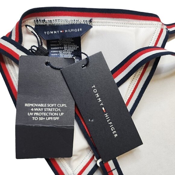 Tommy Hilfiger Women's Triangle Bikini Padded‎ Tie Side Bottom 2 Piece Set XS - Picture 8 of 10